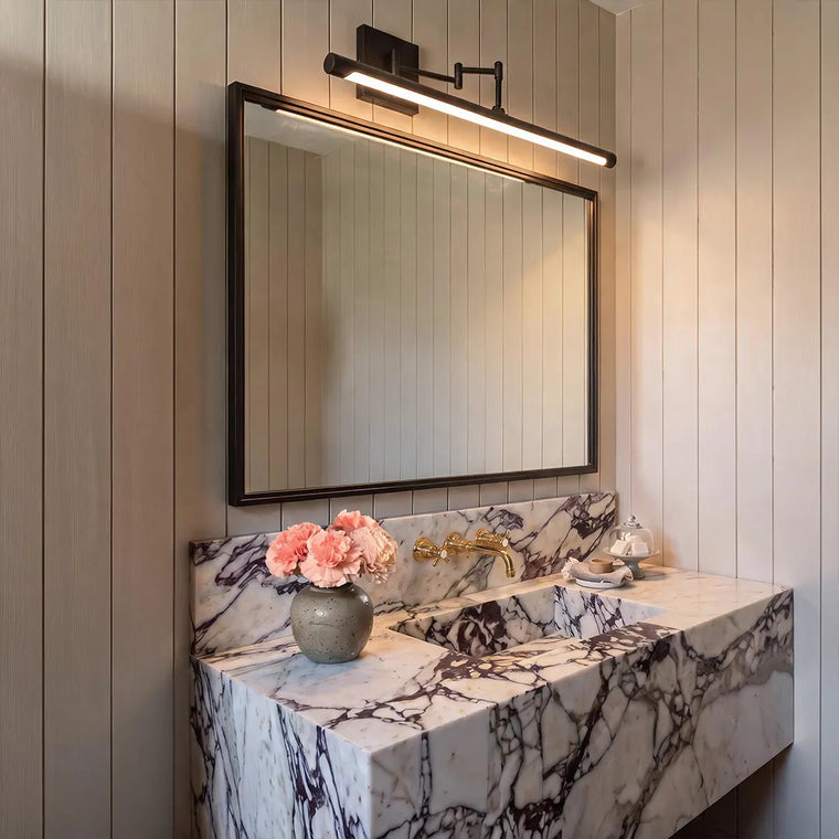 Black Bar Vanity Light Metal Swing Arm Bathroom Light - product view 1