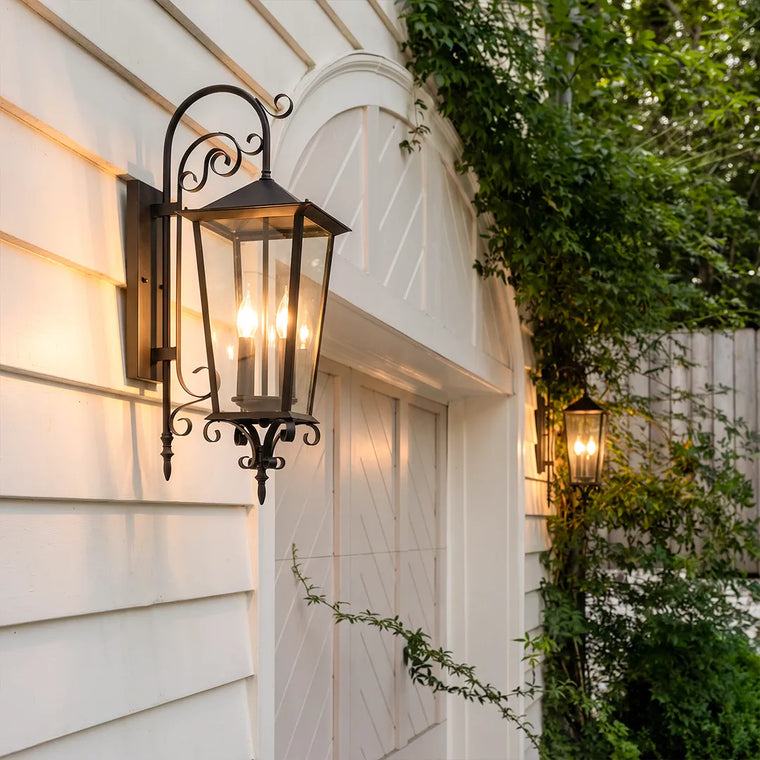 2 PCS Black Outdoor Wall Sconce European Vintage Wall Lantern - product view 1