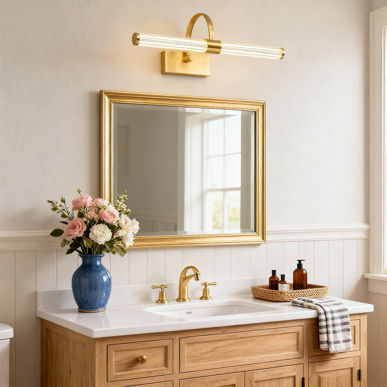Bathroom Vanity Wall Light Nordic Full Copper Long Bar Light - product view 1