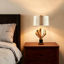 Vintage Metal Table Lamps Creative Fabric Shade Nightstand Lamp - product view 2