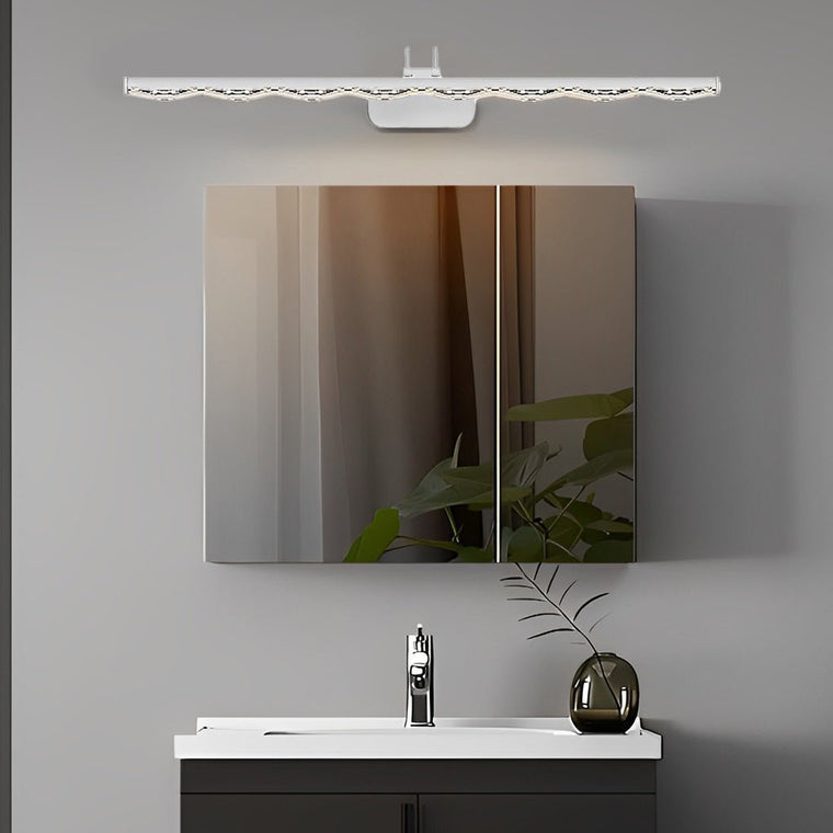 Crystal-Like Bathroom Vanity Light with Multi-Faceted Prismatic Acrylic Shade - product view 1