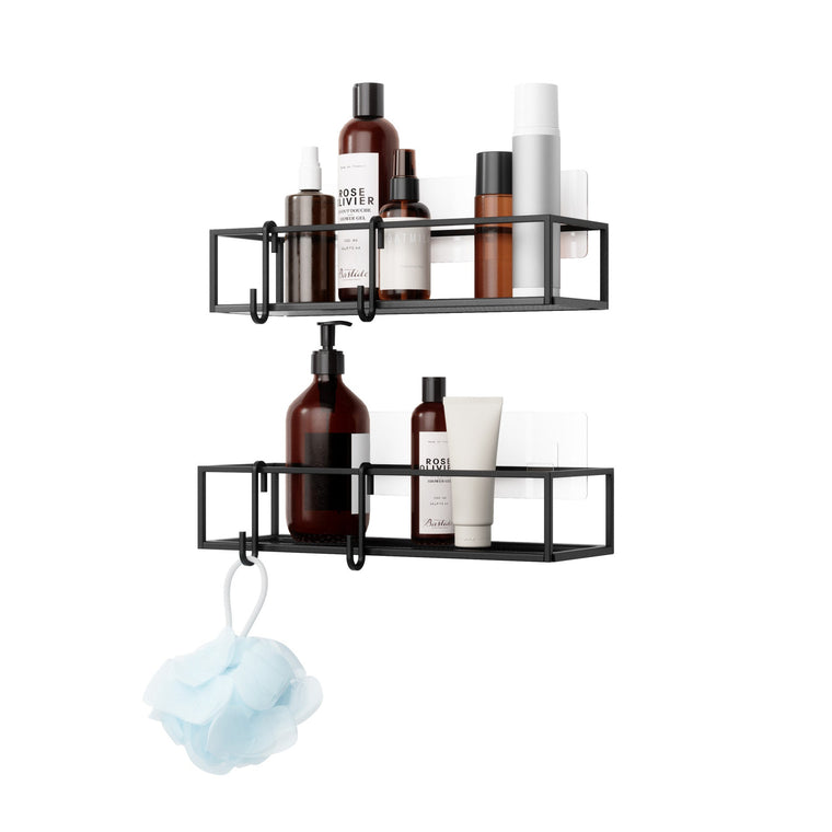 Cubiko Adhesive Shower Bins, Set of 2 - product view 1