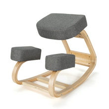 Kneeling Chair, Wood Posture Chair w/Soft Cushion
