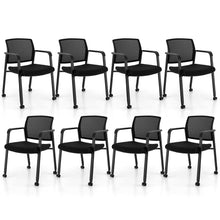 Waiting Room Chair Set, Rolling Office Desk Chairs with PU Wheels (2 / 4 / 6 / 8 / 10 / 12 Pack Options)