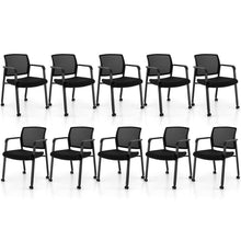 Waiting Room Chair Set, Rolling Office Desk Chairs with PU Wheels (2 / 4 / 6 / 8 / 10 / 12 Pack Options)