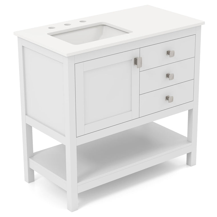 Bathroom Vanity with Ceramic Sink - product view 1