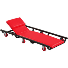 40 Inch Padded Rolling Creeper with Adjustable Backrest & Headrest
