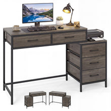 Reversible Computer Desk with 5 Drawers