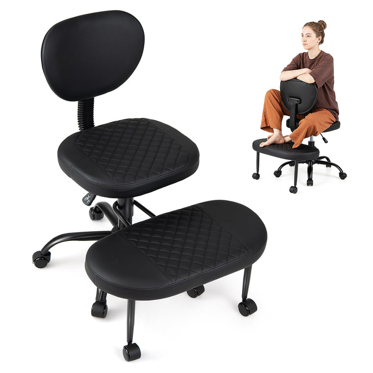 Ergonomic Criss Cross Meditation Office Chair with Wheels - product view 1