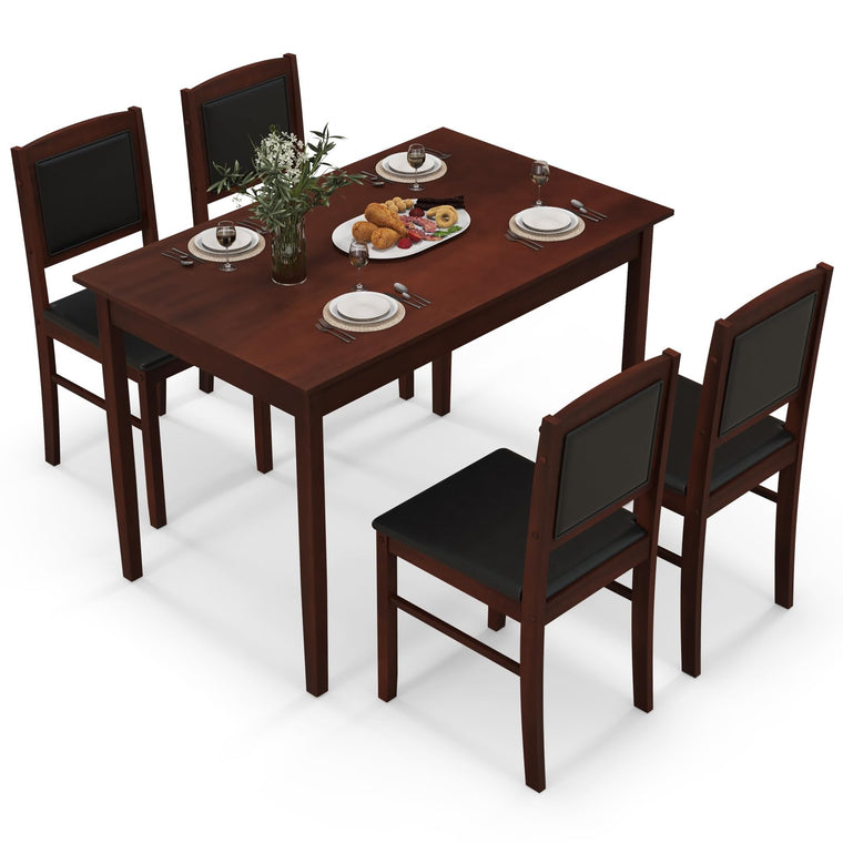 5-Piece Dining Table Set for 4 - Breakfast Nook Table Set with Kitchen Table - product view 1