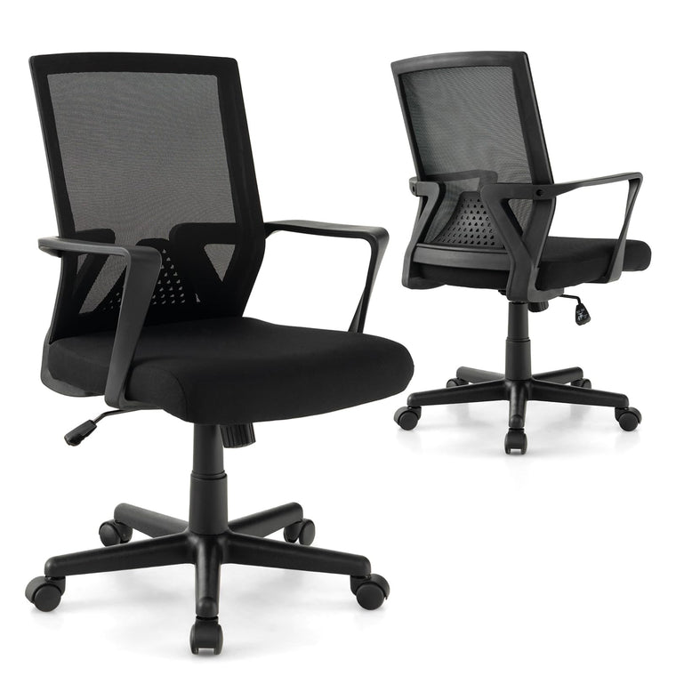 Office Desk Chair with Lumbar Support, Ergonomic Mesh Office Chair with Wheels and Armrests - product view 1