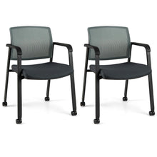 Waiting Room Chair Set, Rolling Office Desk Chairs with PU Wheels (2 / 4 / 6 / 8 / 10 / 12 Pack Options)