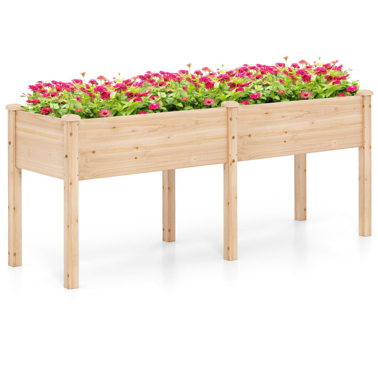 73" L x 23" W x 30" H Raised Garden Bed with Drain Hole - product view 1
