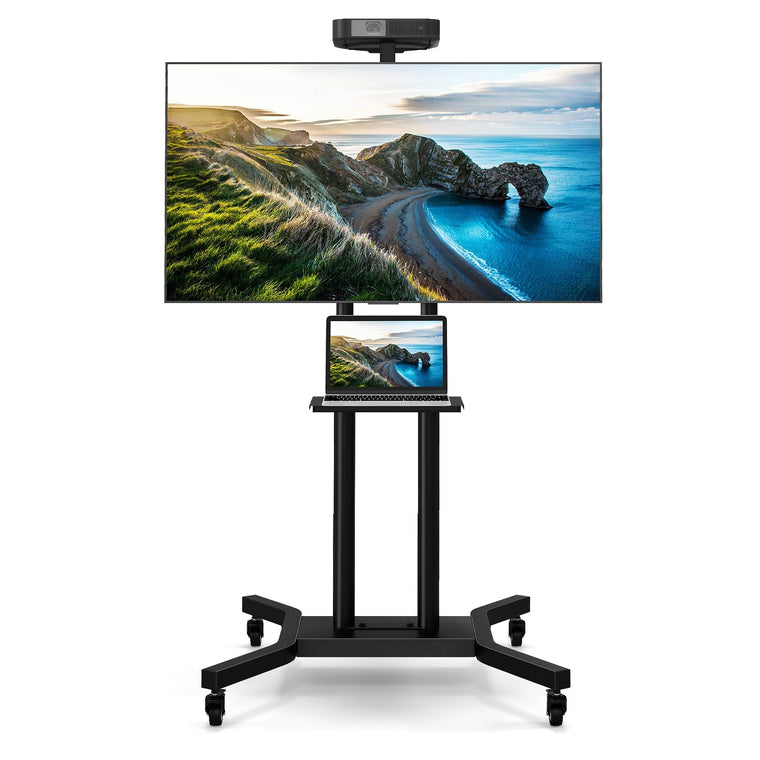 Rolling TV Stand for 32-70 Inch Flat/Curved TVs up to 110 lbs, Max VESA 600 X 400 mm - product view 1