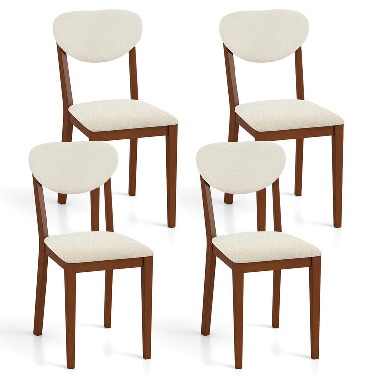 Sherpa Dining Chairs Set of 4 Modern Kitchen Chair w/Rubber Wood Legs - product view 1
