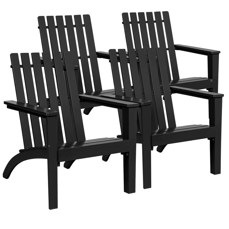 Wooden Adirondack Chair W/Ergonomic Design Outdoor Chair for Yard - product view 1
