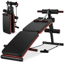 7 in 1 Sit up Bench, Foldable Workout Bench w/4 Position Adjustable Height - product view 1