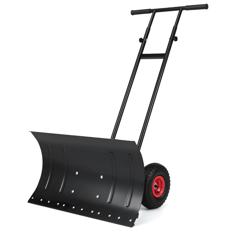 Ergonomic Snow Pusher w/ 29"x16" (W x H) 7-Position Angled Blade - product view 1