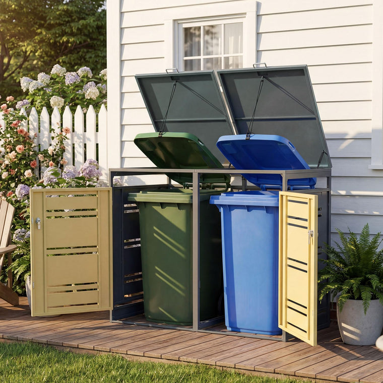 52"x32"x46" Outdoor Trash Can Storage - product view 1