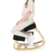 Kneeling Chair, Wood Posture Chair w/Soft Cushion - product view 2