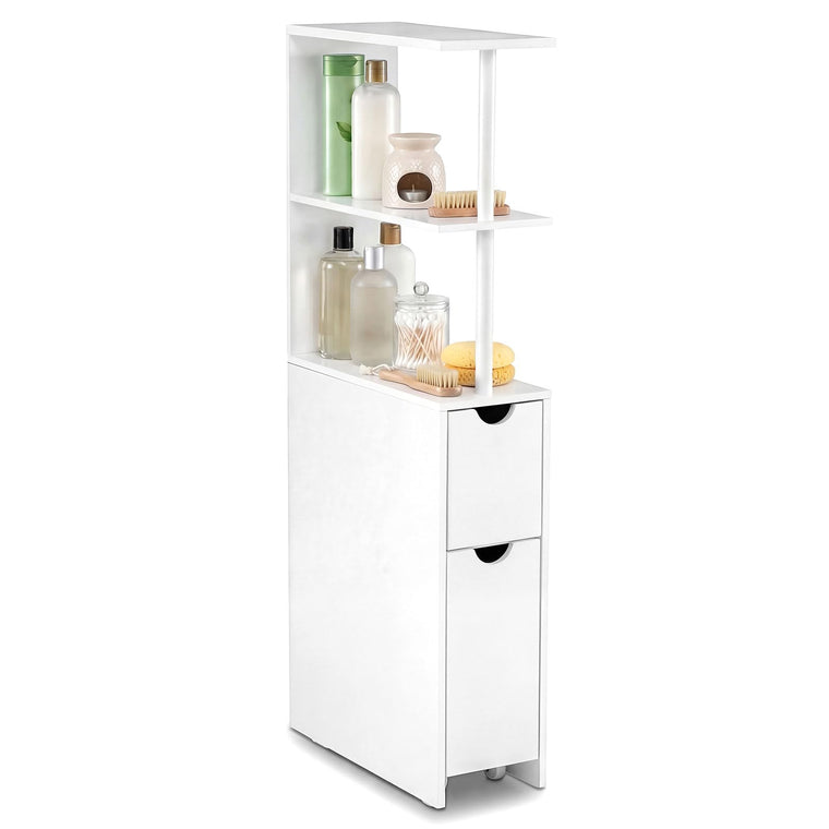 Slim Storage Cabinet Narrow Freestanding Bathroom Organizer - product view 1