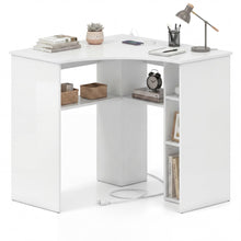 Triangle Computer Desk with Charging Station - product view 1