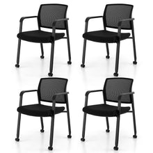Waiting Room Chair Set, Rolling Office Desk Chairs with PU Wheels (2 / 4 / 6 / 8 / 10 / 12 Pack Options) - product view 8