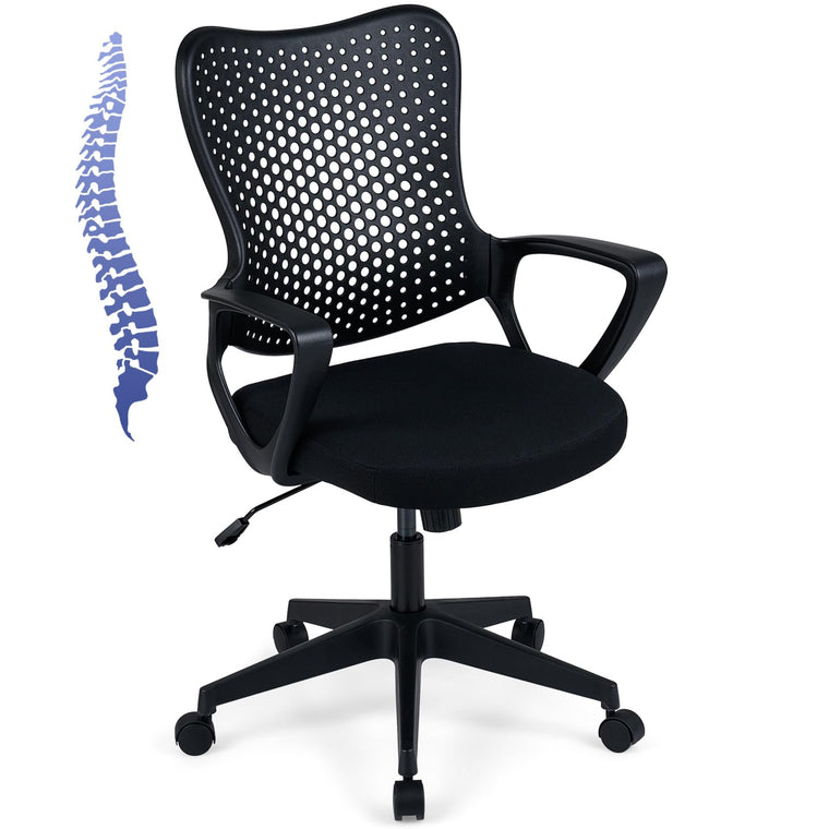 Gianetx Ergonomic Office Chair w/Breathable Butterfly Back & Integrated Armrests (1/2) - product view 1