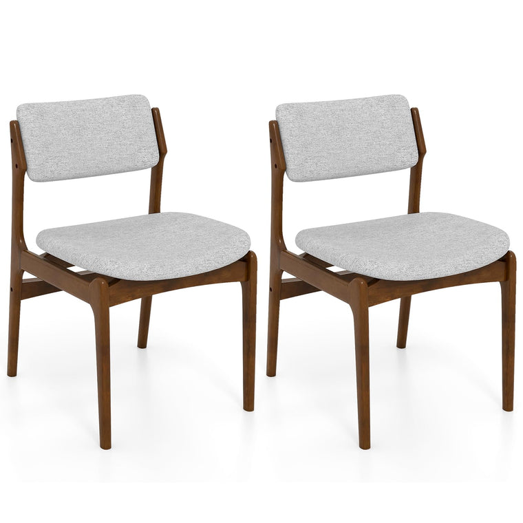 Modern Padded Dining Chairs with Rubber Wood Legs Set of 2/4 - product view 1