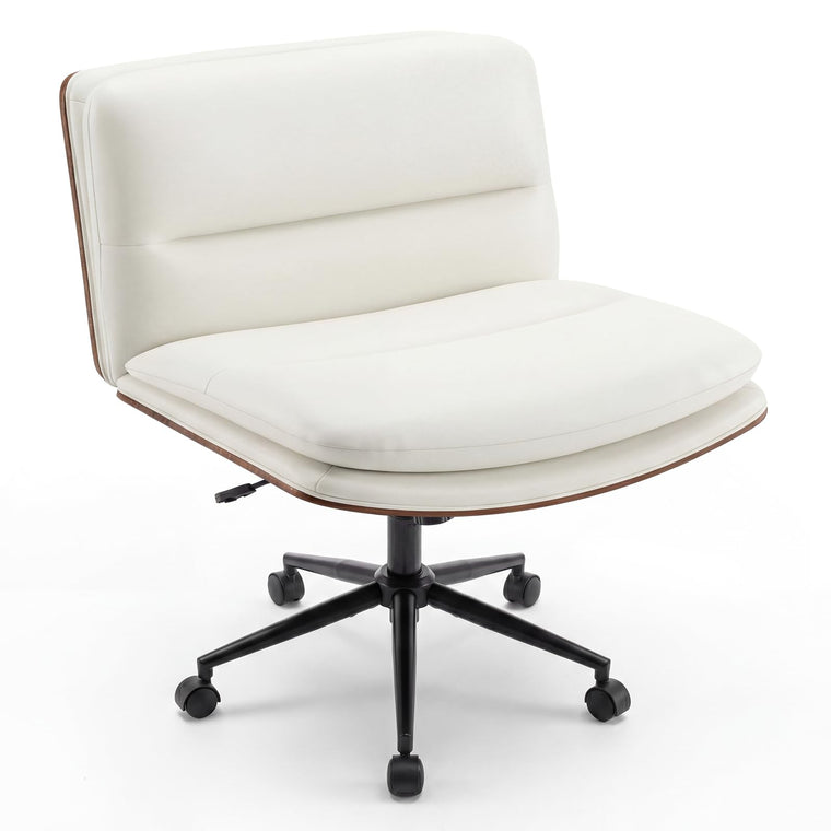 Armless Office Chair with Wheels for Home Office & Bedroom - product view 1