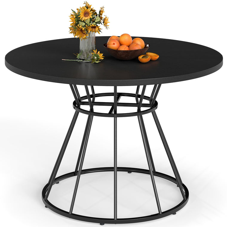 47" Round Farmhouse Kitchen Table for 4 - product view 1