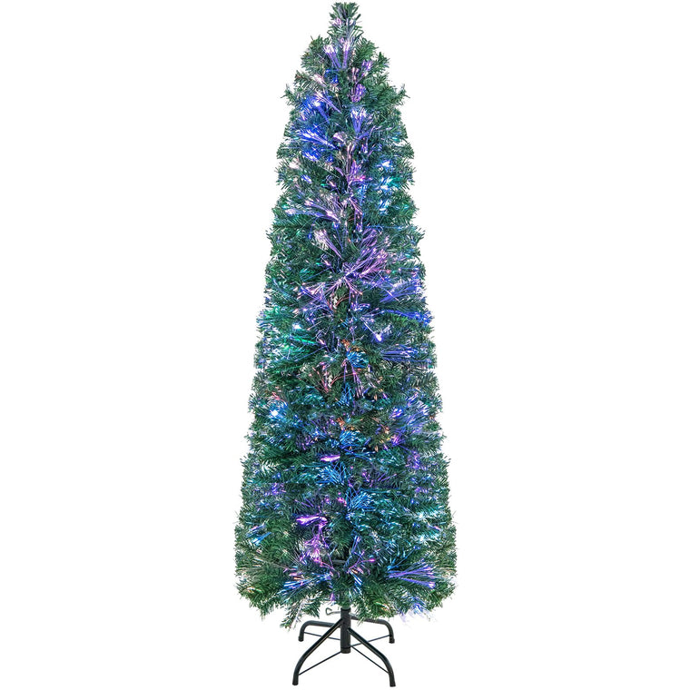 5ft Fiber Optic Pencil Christmas Tree Xmas Full Tree for Home Office Holiday Decor - product view 1