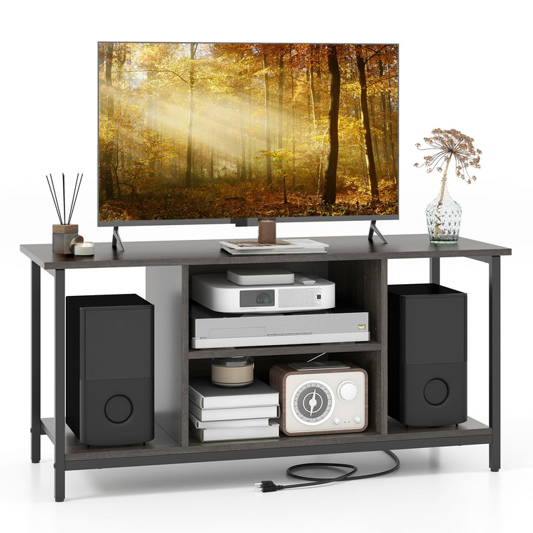 TV Stand for TV Up to 50” TVs, Entertainment Center with Charging Station, USB & Type C Ports - product view 1