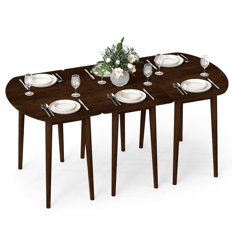 Extendable Dining Table for 6-8 People 68" Farmhouse Kitchen Table - product view 1