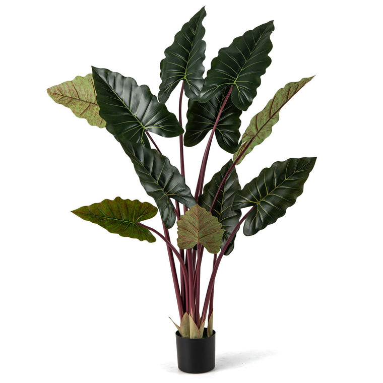 63" Tall Fake Pre-Potted Plant w/ 11 Faux Leaves & Bendable Stems - product view 1