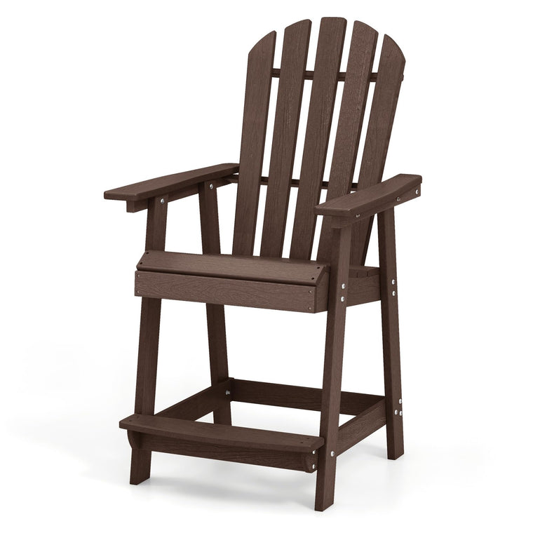 HDPE Tall Adirondack Chair, 24.5”H Counter Height Bar Stool - product view 1
