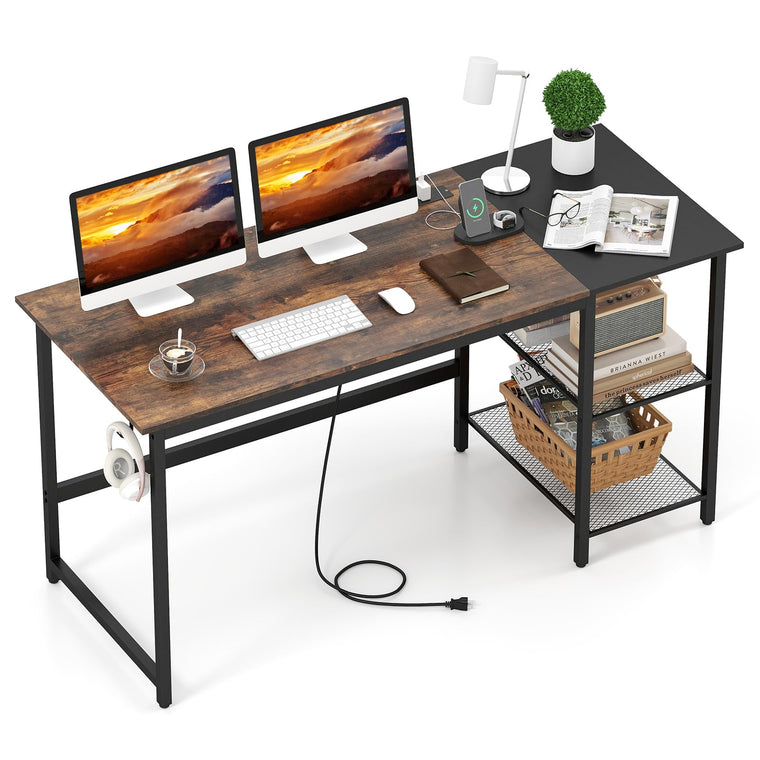 59 Inch Computer Desk with Charging Station - product view 1