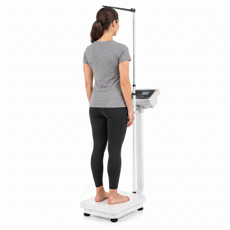 Height and Weight Scale with Height Rod | Digital Physician Scale with 400 lbs/180 kg Capacity - product view 1