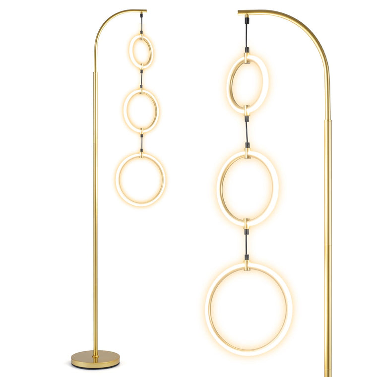 71'' Modern 3-Ring LED Floor Lamp - product view 1