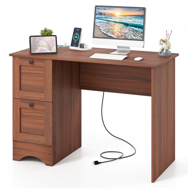 Computer Desk with 2 Drawers - product view 1