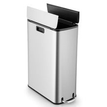 12 Gallon Stainless Steel Trash Can, Kitchen Waste Bin with Soft-Closing Wing Lids & Removable Inner Bucket - product view 1