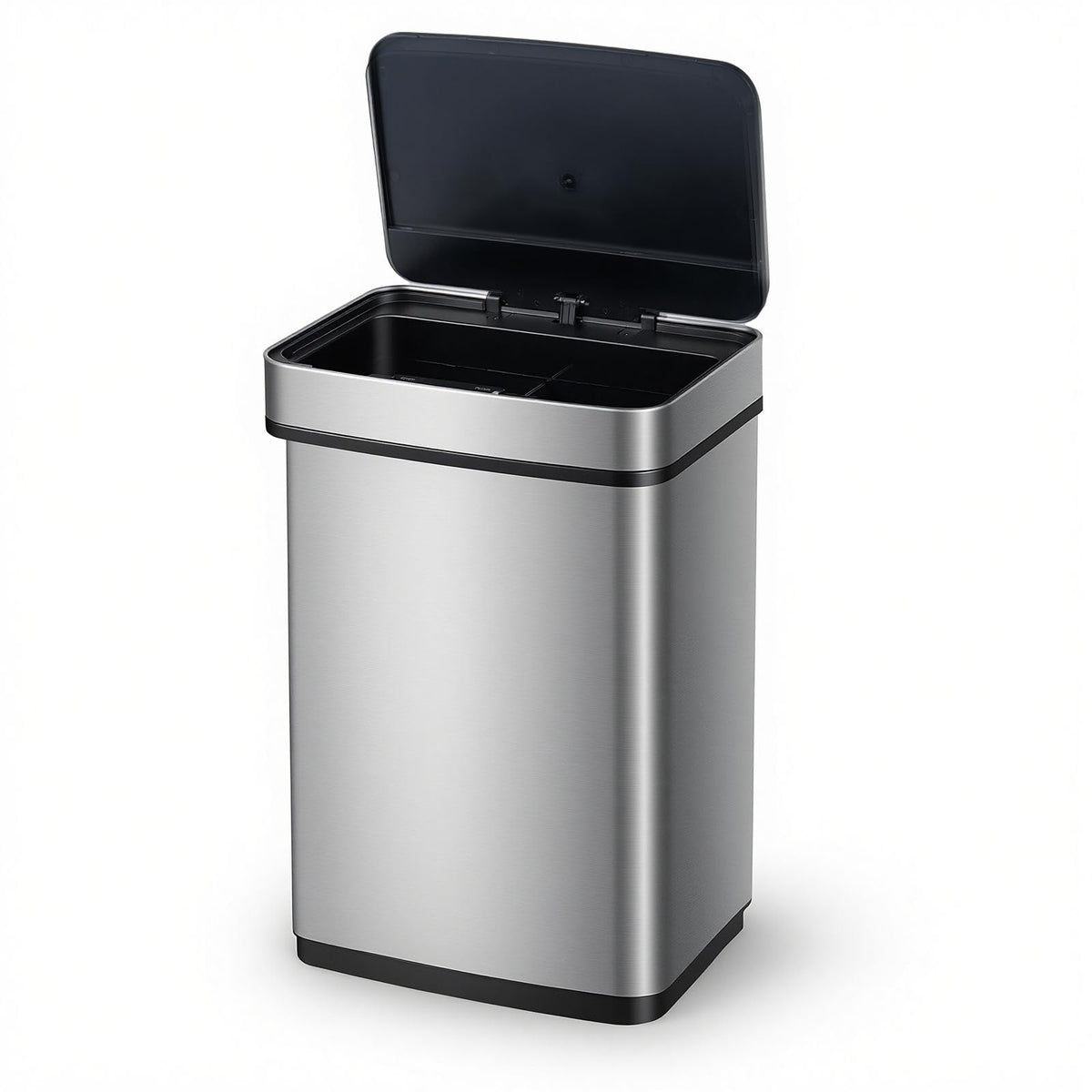 16 Gal Automatic Stainless Steel Motion Sensor Trash Can with 2 Compartments - product view 1