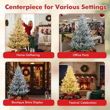 6FT / 7FT / 8FT Pre-Lit Snow Flocked Christmas Tree | Holiday Home Office Decoration - product view 2