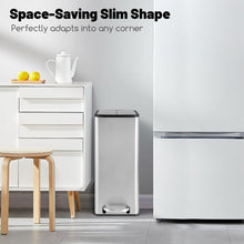 12 Gallon Stainless Steel Trash Can, Kitchen Waste Bin with Soft-Closing Wing Lids & Removable Inner Bucket - product view 2