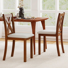 Wooden Dining Chair Set of 2/4 with Padded Seat and Curved Back - product view 2