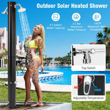 7.2 FT Solar Heated Shower, Outdoor Shower with Dual Swivel Shower Heads & 2 Foot Showers - product view 3