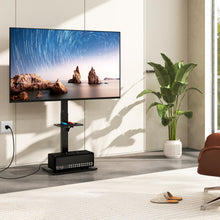 Floor TV Stand with Power Outlet, Universal TV Stand for 32-70 Inch TVs up to 110 lbs, Tilt & Height - product view 2
