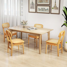 Rattan Dining Chairs Set of 2, Boho Cane Kitchen Chairs, Max Load 300 Lbs - product view 2