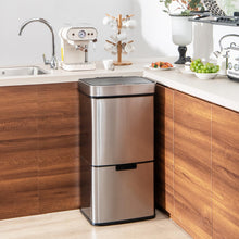 19 Gal Stainless Steel Trash Can, 72 L Volume in 4 Containers, Motion Sensor Trash Bin - product view 2