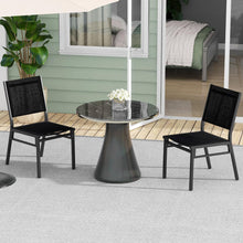 Outdoor Patio Dining Chair, Armless Dining Chair with Breathable Fabric Seat & Backrest - product view 2
